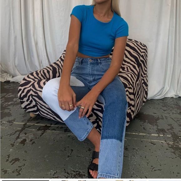 PRINCESS Polly Cofield Mom Jeans‎ Denim Patch Size 2 - Picture 2 of 5